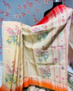 Orchid Pastel Yellow Monipuri Saree - Image 4